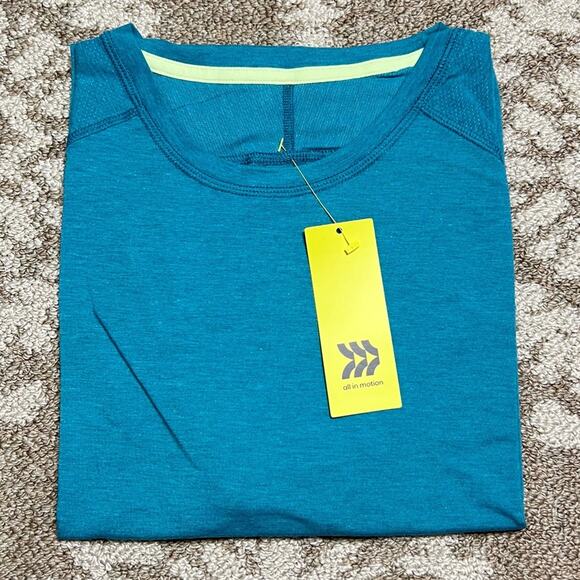All In Motion Mens Blue Short Sleeve Running T Shirt NWT SZ M - Picture 4 of 4